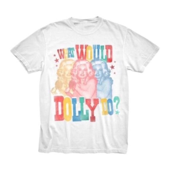 Dolly Parton- What Would Dolly Do? Graphic White Country Fashion Tshirt SM-XL - Picture 1 of 2
